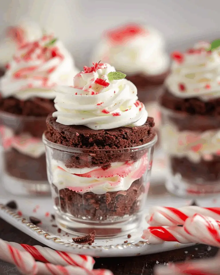 Mini Brownie Peppermint Parfaits