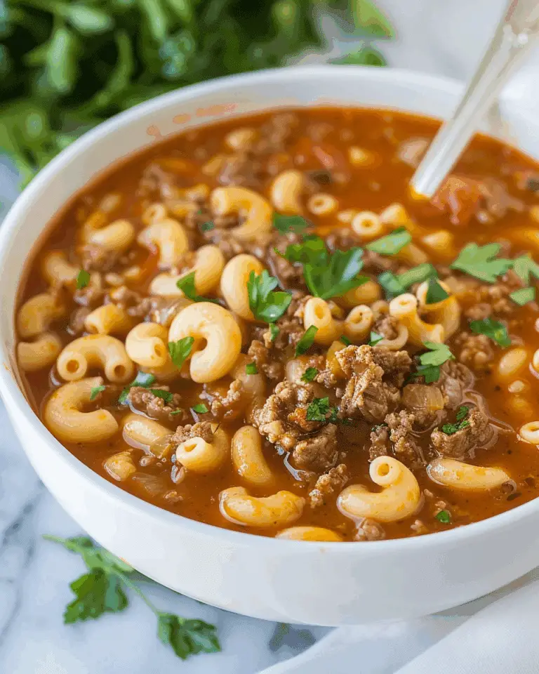 Beef Macaroni Soup