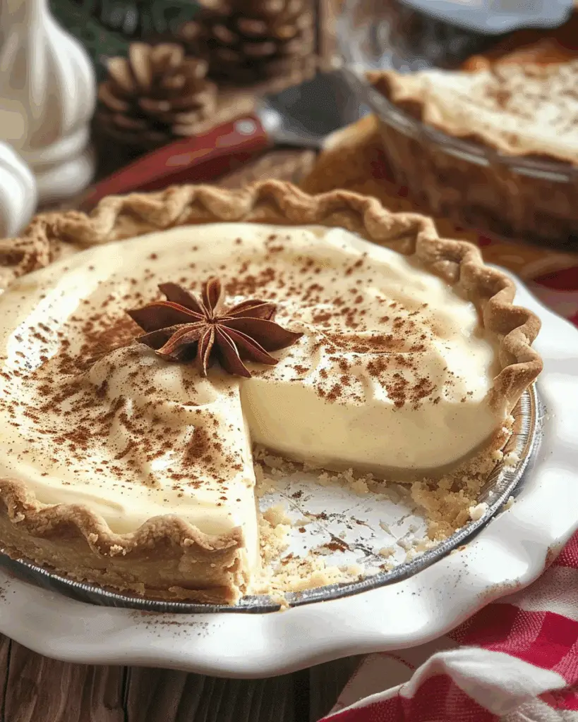 Cinnamon Vanilla Creamy Custard Pie
