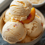 Homemade Peach Ice Cream