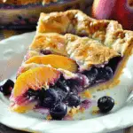 Impossible Peach Blueberry Pie