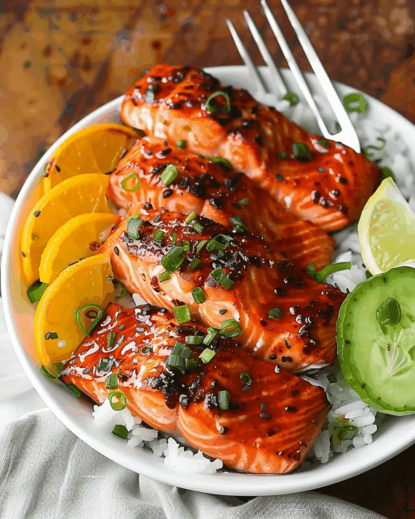 Spicy Sriracha Salmon Bowls
